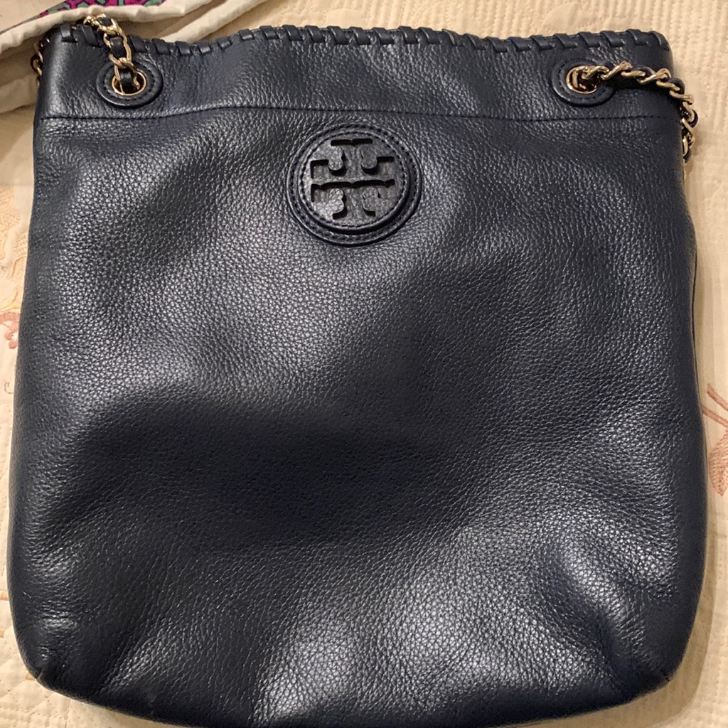 Versatile, Tory Burch Navy Blue Handbag.